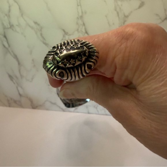 Antique elegant crumb catcher silver with mother of pearl handle - Picture 13 of 13